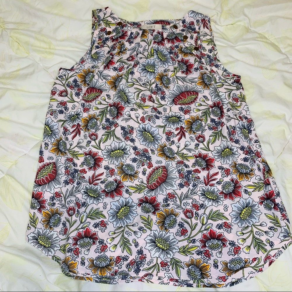 Loft Floral Sleeveless Top Size: XSP New With Tag